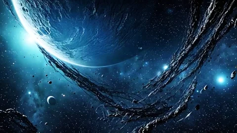 Planet with strange rings 스톡 동영상 308171356