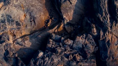 Planet Style Rock Texture 4K Rough Surface Geology Detail Stock Footage 321005823