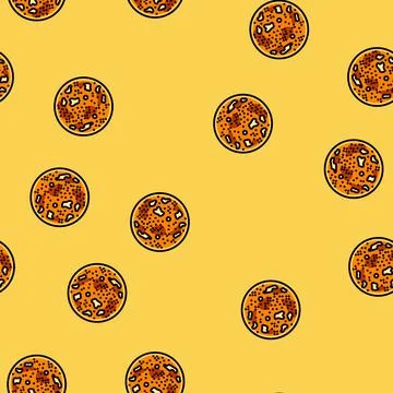 Planet sun summer sunlight vector seamless pattern Stock Illustration