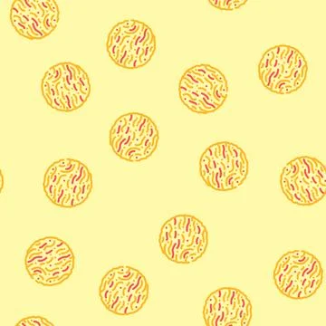 Planet sun summer sunlight vector seamless pattern イラスト素材