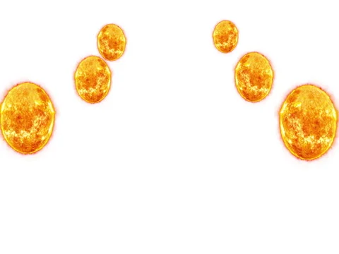 Planet Sun On White Background Stock-Footage 73134876