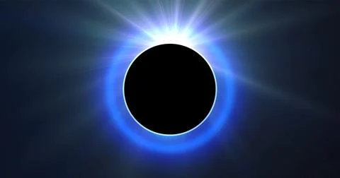 Planet sunrise, lunar eclipse solar eclipse concept sunrays shining bg. Mar.. Stock Illustration