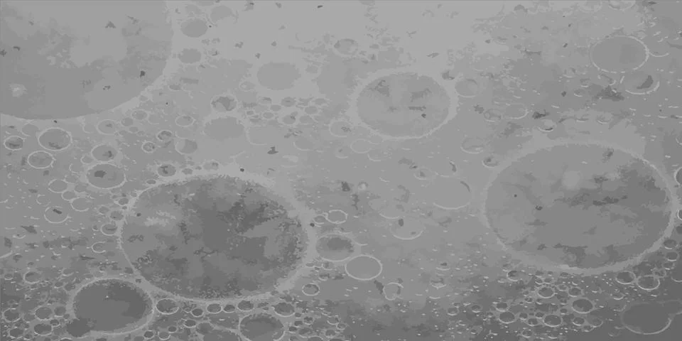 Planet surface with craters. Space background. Craters on the surface. Stock Illustration