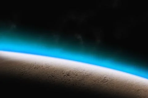 Planet surface in outer space showing the beauty concept series Stock Illustration