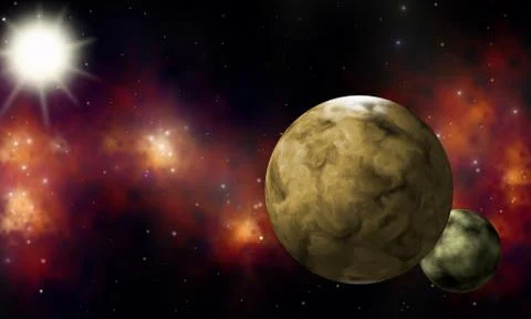 Planet system Stock Illustration