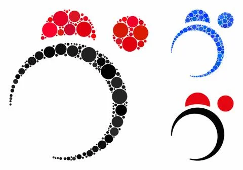 Planet system Mosaic Icon of Circle Dots Stock Illustration