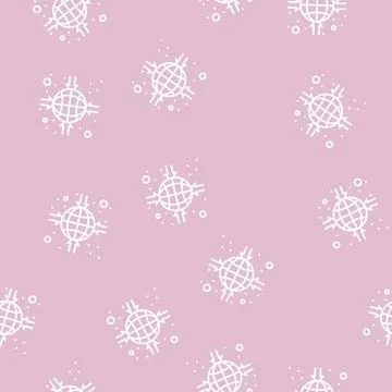 Planet target line seamless pattern Stock Illustration