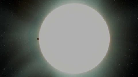 Planet Transit in Front of Star like Kepler Observations Stock Footage 84958868