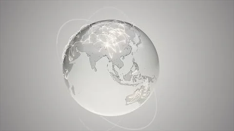 The planet is a transparent view, the continent of Eurasia. Stock Illustration