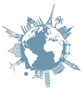 Planet of travel Stock Illustration