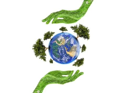 Planet With Tree Stock Illustration