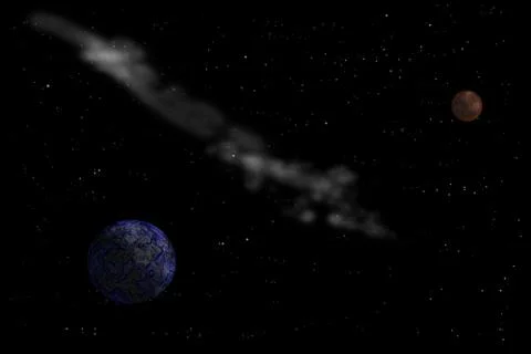 Planet in universe Stock Illustration