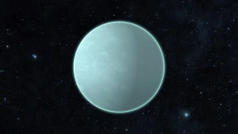 Planet Uranus spinning in deep space. a 290 Stock Footage 251949644