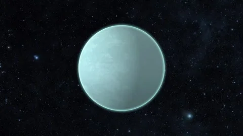 Planet Uranus spinning in deep space. a 292 Vídeo Stock 251949653
