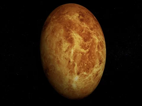Planet Venus orbiting in 4K, looped, solar system, 3D animation, alpha Stock Footage 72606937