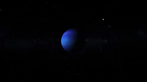 Planet Venus Orbiting in Deep Space with Twinkling Stars Background Stock Footage 336261115