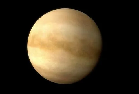 Planet Venus orbiting in space. Stock Photos