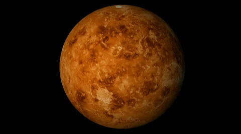 Planet Venus rotating in space Stock Footage 32872241