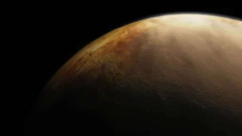 Planet Venus slowly rotating in space Video stock 131154468