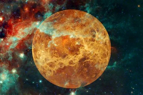 Planet Venus. Solar system. Elements of this image furnished by NASA Stock Photos