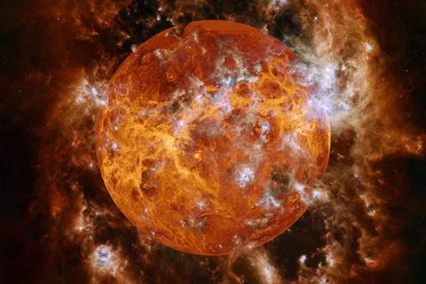  Planet Venus. Solar system. Elements of this image furnished by NASA Plan... Stock Photos