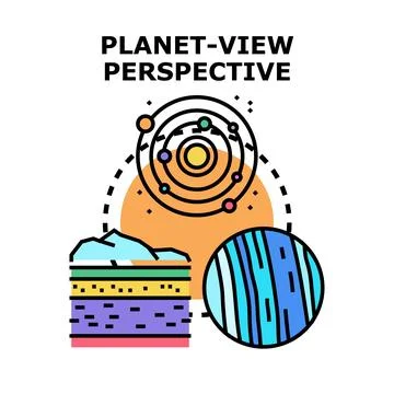 Planet view perspective depicting global science education Иллюстрация