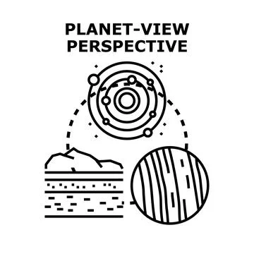 Planet view perspective depicting global science education Иллюстрация
