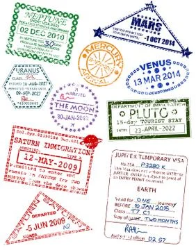 Planet visas Stock Illustration