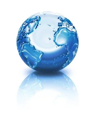 Planet with water droplets Stock Illustration