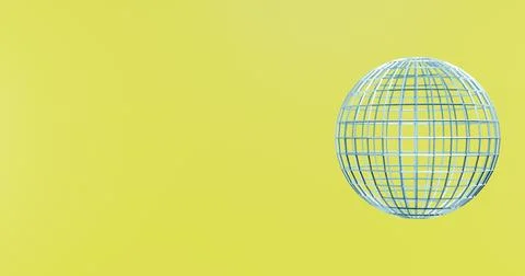 Planet wireframe, globe sphere with grid. Ecology green energy environment Stock Illustration