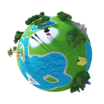 Planet World 3D Ilustración de archivo