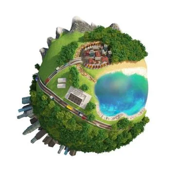 Planet World 3D Stock Illustration