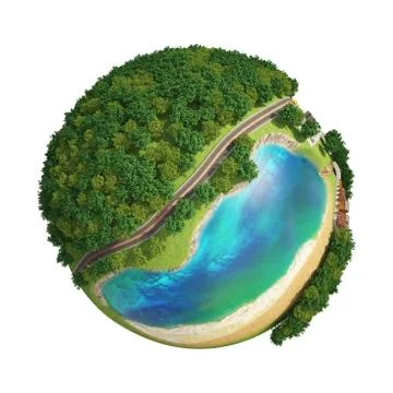 Planet World 3D Stock Illustration