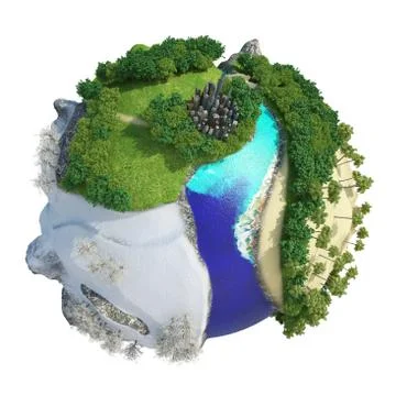 Planet World 3D Stock Illustration