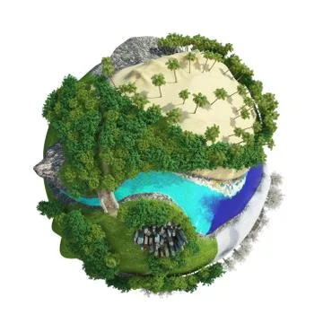 Planet World 3D Stock Illustration