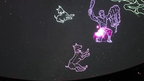 Planetarium Interior and Astronomical Observatory Telescope Stock Footage 338346570