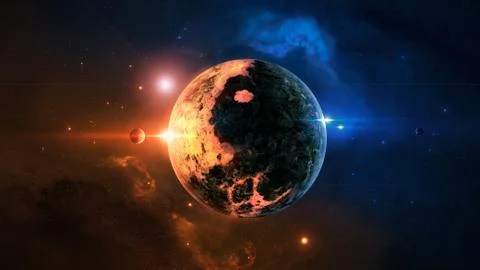 Planetary attraction Stock Illustration