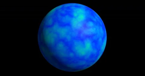 Planetary engineering , terraforming. Clouds forming over ocean. 3d animation. Stock Footage 82412964