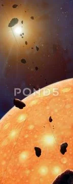 Planetary formation Stock Illustration