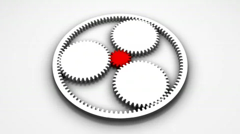 Planetary Gears (Loop + Alpha) Video stock 599290