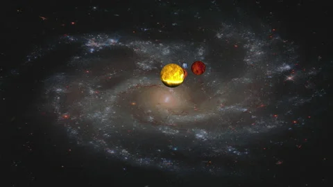 Planetary graphic simulation - 4k - ProRes Stock Footage 145119880