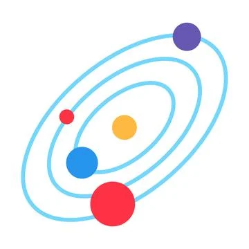 Planetary Model Celestial Dance Orbiting Planets Stock Illustration