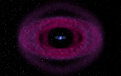 Planetary Nebula and White Dwarf Stock-Illustration