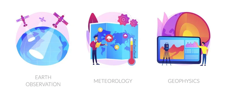 Planetary science abstract concept vector illustrations. Stock Illustration