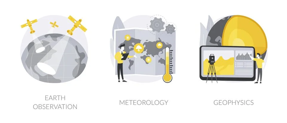 Planetary science abstract concept vector illustrations. Stock Illustration