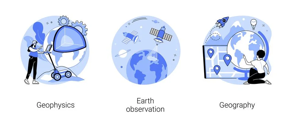 Planetary science abstract concept vector illustrations. Stock Illustration