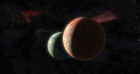 Planetary system in a distant galaxy Stock Footage 111071979