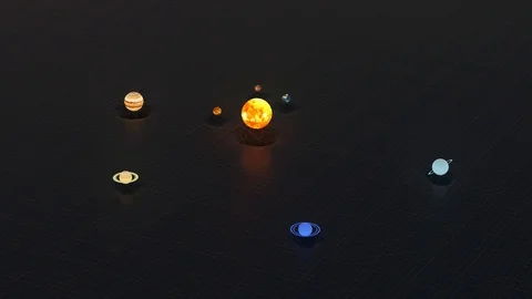 Planetary System Gravity Simulation v5 動画素材 95327338