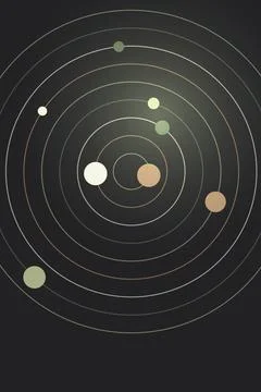 Planetary System Illustration 스톡 사진