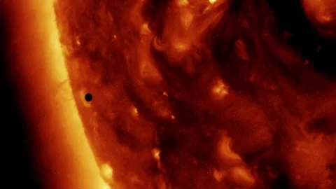 Planetary transit timelapse of Mercury passing between Earth and the Sun Stock Footage 262065363